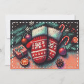 Carte Dessin Pastel Dessin Noël Mitte (Devant)