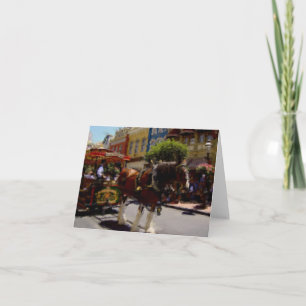 Carte Dessin pastel Main Street Trolley