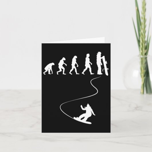Carte Dessin Simple Evolution Snowboard (Devant)