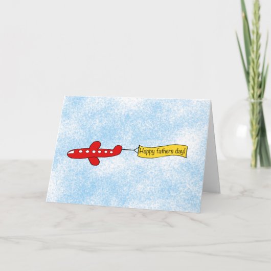 Carte Dessin sur la bannière ciel de l'avion "Happy Fête (Devant)