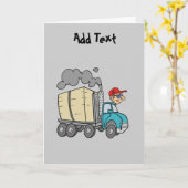 Carte Dessin sur le chauffeur de camion de Funny (Fleur jaune)