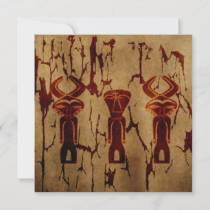 Carte dessin tribal Abstrait africain