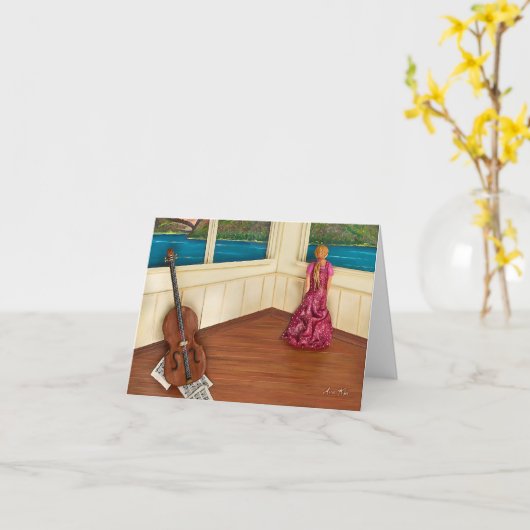 Carte Dessiné loin (Fleur jaune)