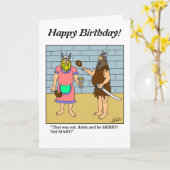 Carte Dessiner un blanc - Mangez un verre Soyez joyeux - (Fleur jaune)