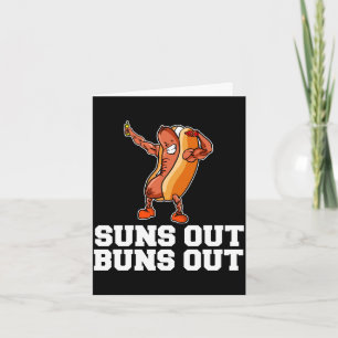 Carte Dessins animés de saucisse chaude drôle Mens suns