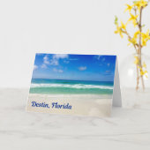 Carte Destin Floride Belle plage Photographie bord de me (Fleur jaune)