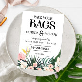 Carte Destination Mariage Tropical Enregistrer La Date