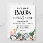 Carte Destination Mariage Tropical Enregistrer La Date (Devant)