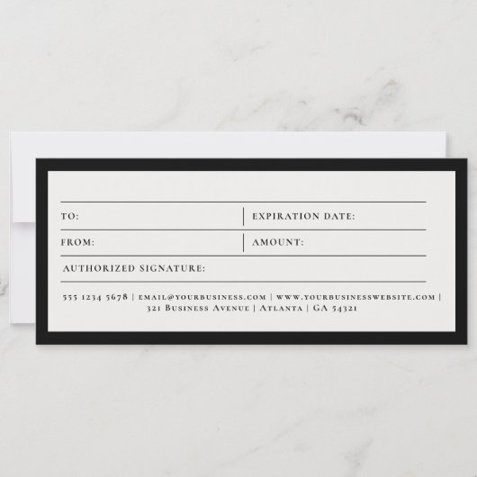 Carte Détail automatique Certificat cadeau de nettoyage (Devant)