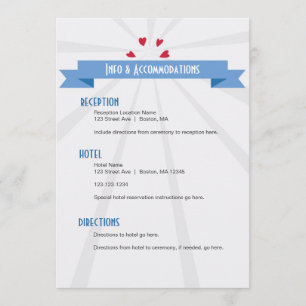 Carte détail d'anneaux de mariage dans le bleu
