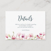 Carte détail florale élégante de magnolia (Devant)