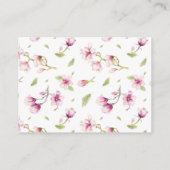 Carte détail florale élégante de magnolia (Dos)
