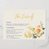 Carte Détail rose et Eucalyptus Watercolor (Recto)