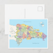 Carte détaillée de la République Dominicaine (Devant / Derrière)