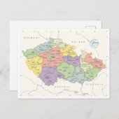 Carte détaillée de la République tchèque (Devant / Derrière)