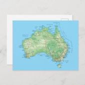 Carte détaillée de l'Australie (Devant / Derrière)