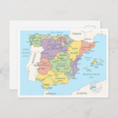 Carte détaillée de l'Espagne (Devant / Derrière)