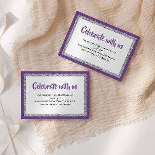 Carte détaillée du Bat mitzvah de la Glittery Purp
