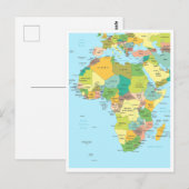 Carte détaillée du continent africain (Devant / Derrière)