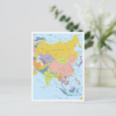 Carte détaillée du continent asiatique (Debout devant)