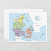 Carte détaillée du Danemark (Devant / Derrière)