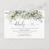 Carte Détails de la cérémonie de Mariage de fleurs (Devant)