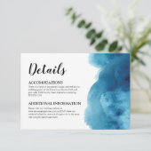 Carte Détails de l'aquarelle océan à vague bleue I (Debout devant)