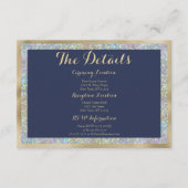 Carte Détails de l'hologramme bleu marine or argen (Devant)