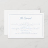 Carte Détails du Fleur sauvage de script bleu (Devant / Derrière)