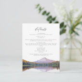 Carte Détails du Mariage d'aquarelle MOUNT HOOD (Debout devant)