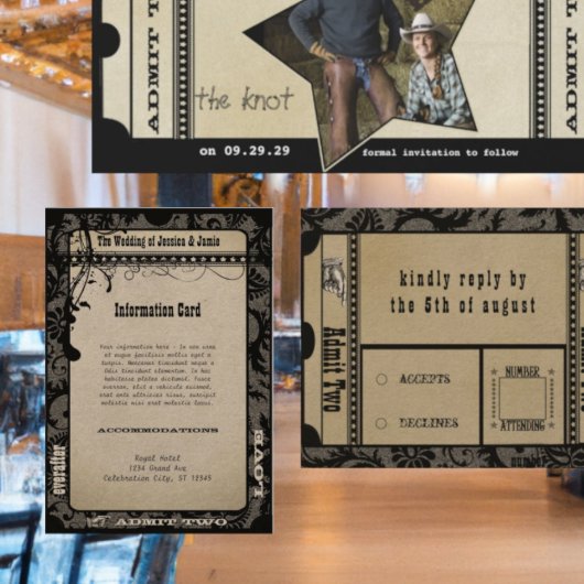 Carte Détails du Mariage de la feuille de lecture