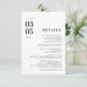 Carte Détails du Mariage de tendance minimale en g (Debout devant)