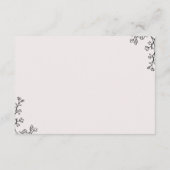 Carte Détails du Mariage de typographie florale (Dos)