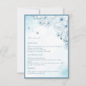 Carte Détails Du Mariage D'Hiver (Devant)