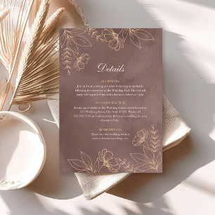 Carte Détails du Mariage Fleur sauvage Blossom Ter