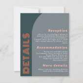 Carte Détails du Mariage moderne Super Arch Retro (Devant)