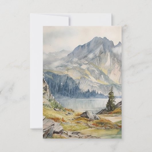 Carte Détails du Mariage Mountain Forest (Dos)