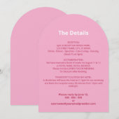 Carte Détails du Mariage Pink Magenta (Devant / Derrière)