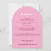 Carte Détails du Mariage Pink Magenta (Devant)