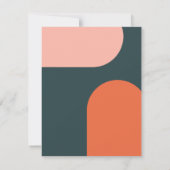 Carte Détails du Mariage rétro Arch super | Pêche orange (Dos)