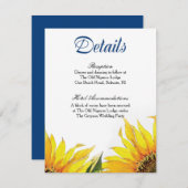 Carte Détails du tournesol (Devant / Derrière)