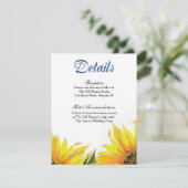 Carte Détails du tournesol (Debout devant)