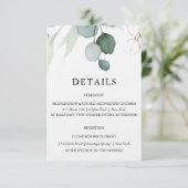 Carte Détails Mariage Eucalyptus (Debout devant)