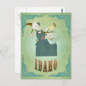 Carte d'État de l'Idaho - Vert (Devant / Derrière)