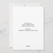 Carte d'état de l'Illinois Noël de famille (Dos)