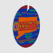 Carte d'état du Connecticut, New Haven, Hartford (devant)