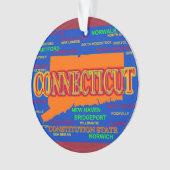 Carte d'état du Connecticut, New Haven, Hartford (devant)