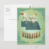 Carte d'état du Nebraska - Vert (Devant / Derrière)
