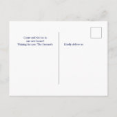 Carte d'état du Texas marine bleu aquarelle maison (Dos)