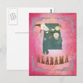 Carte d'état moderne Vintage de l'Alabama - Candy (Devant / Derrière)